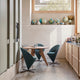 Vitra Cone Chair in Volo Forest with Guéridon Table — lifestyle, dining room