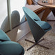 Vitra Cone Chair in Volo Forest with Guéridon Table — lifestyle, detail