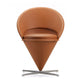Vitra Cone Chair in Leather Premium Cognac — packshot