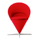 Vitra Cone Chair in Tonus Red — packshot, detail