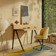 Vitra Mikado Side Chair Four Star Base — lifestyle, home office, with Vitra Courier Desk