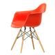Vitra Eames Plastic Armchair RE DAW in 03 Poppy Red RE / Honey-Toned Ash — packshot