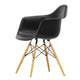 Vitra Eames Plastic Armchair RE DAW in 12 Deep Black RE / Golden Maple — packshot
