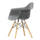 Vitra Eames Plastic Armchair RE DAW in 56 Granite Grey RE / Honey-Toned Ash — packshot