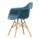 Vitra Eames Plastic Armchair RE DAW in 83 Sea Blue RE / Golden Maple — packshot
