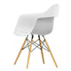 Vitra Eames Plastic Armchair RE DAW in 85 Cotton White RE / Honey-Toned Ash — packshot