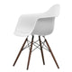 Vitra Eames Plastic Armchair RE DAW in 85 Cotton White RE / Dark Maple — packshot
