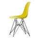 Vitra Eames Plastic Side Chair RE DSR in 34 Mustard RE / Basic Dark Powder Coated — packshot