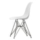 Vitra Eames Plastic Side Chair RE DSR in 85 Cotton White RE / Basic Dark Powder Coated — packshot