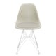 Vitra Eames Plastic Side Chair RE DSR Seat Upholstery in Pebble RE / Warm Grey Ivory Hopsak — packshot, detail