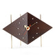 Vitra Diamond Desk Clock Walnut — packshot, detail