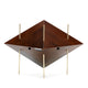 Vitra Diamond Desk Clock Walnut — packshot, detail