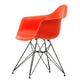 Vitra Eames Plastic Armchair RE DAR in 03 Poppy Red RE / Basic Dark Powder Coated — packshot