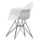 Vitra Eames Plastic Armchair RE DAR in 85 Cotton White RE / Basic Dark Powder Coated — packshot