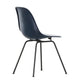 Vitra Eames Fiberglass Side Chair DSX in Navy Blue with Basic Dark base — packshot, rear view