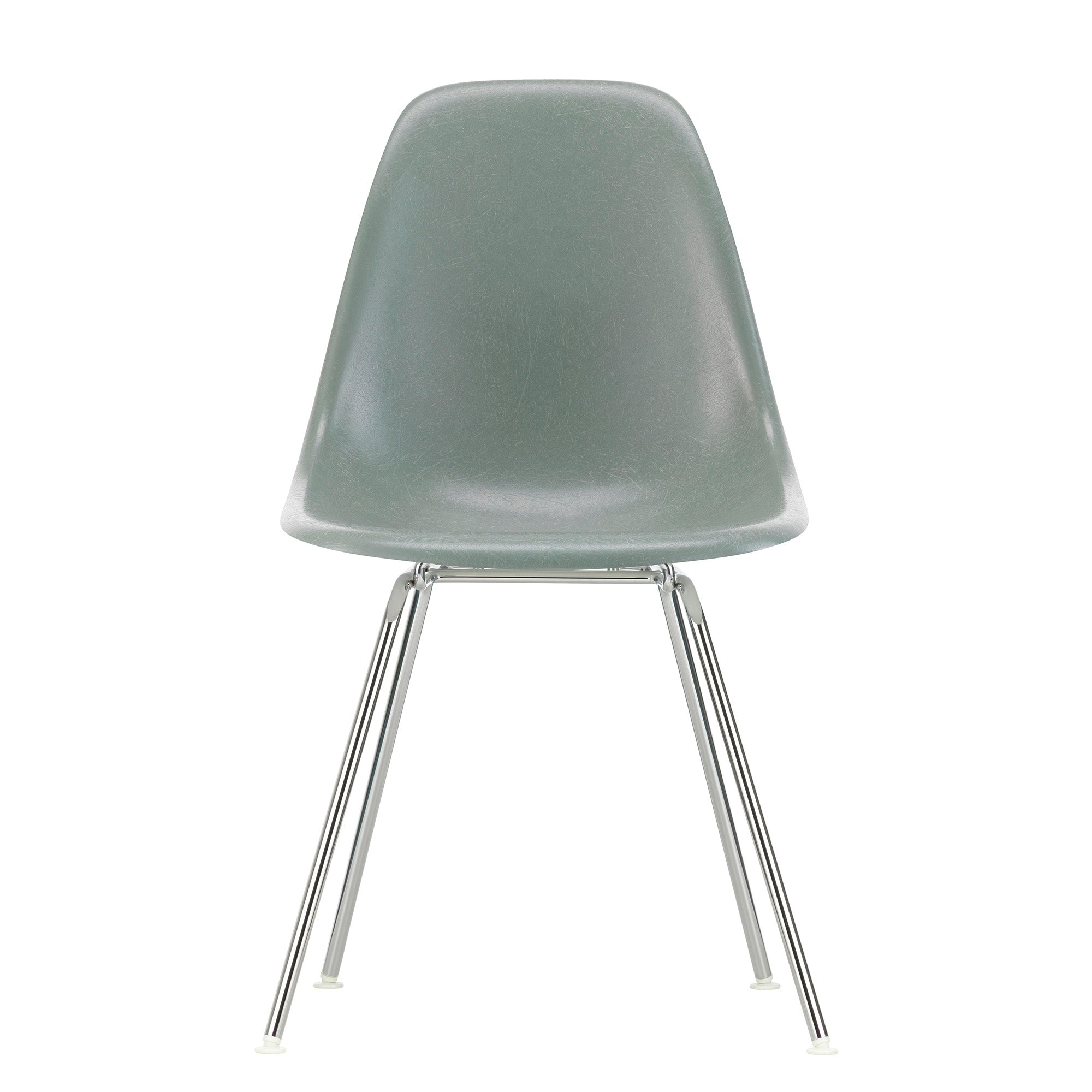 Vitra Eames Fiberglass Side Chair DSX in Sea Foam Green with chrome base — packshot
