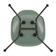 Vitra Eames Fiberglass Side Chair DSX in Sea Foam Green with Basic Dark base — packshot, underside