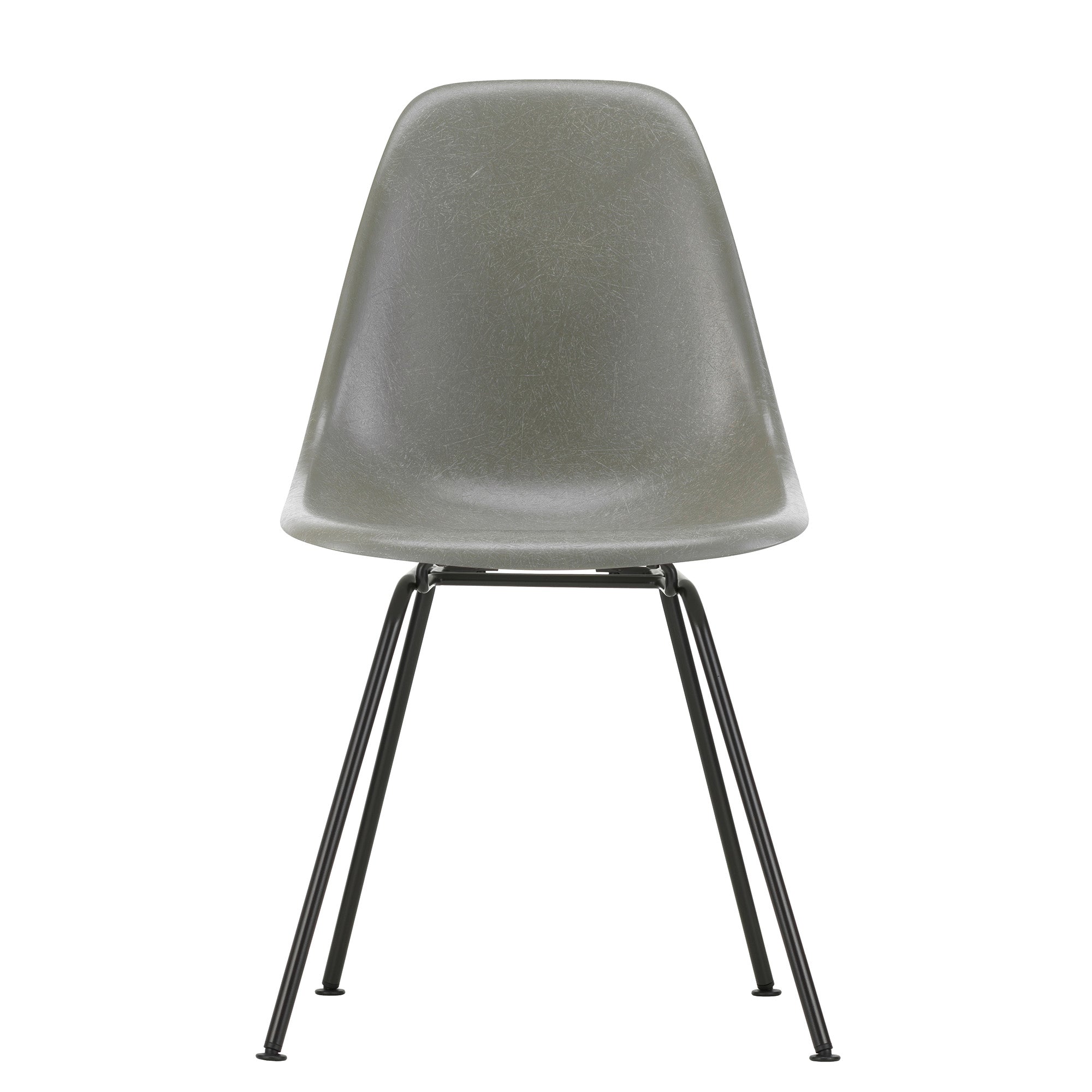 Vitra Eames Fiberglass Side Chair DSX in Raw Umber with Basic Dark base — packshot