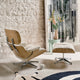 Vitra Eames Lounge Chair & Ottoman in Chestnut Natural — lifestyle