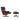 Vitra Eames Lounge Chair & Ottoman in Santos Palisander and Nero leather, polished/black base — packshot