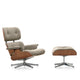 Vitra Eames Lounge Chair & Ottoman in Walnut Natural and Cream/Dark Brown Nubia — packshot