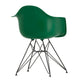 Vitra Eames Plastic Armchair RE DAR in 17 Emerald RE / Basic Dark Powder Coated — packshot, detail