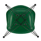 Vitra Eames Plastic Armchair RE DAR in 17 Emerald RE / Basic Dark Powder Coated — packshot, detail