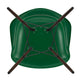 Vitra Eames Plastic Armchair RE DAW Full Upholstery in 17 Emerald RE / Dark Maple — packshot, detail