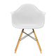 Vitra Eames Plastic Armchair RE DAW in 85 Cotton White RE / Golden Maple — packshot, detail
