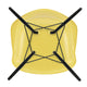 Vitra Eames Plastic Armchair RE DAW Full Upholstery in 92 Citron RE / Black Maple — packshot, detail