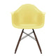 Vitra Eames Plastic Armchair RE DAW in 92 Citron RE / Dark Maple — packshot, detail