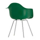 Vitra Eames Plastic Armchair RE DAX in 17 Emerald RE / Chrome — packshot, detail