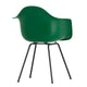 Vitra Eames Plastic Armchair RE DAX in 17 Emerald RE / Basic Dark Powder Coated — packshot, detail