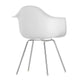 Vitra Eames Plastic Armchair RE DAX in 85 Cotton White RE / Chrome — packshot, detail