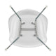 Vitra Eames Plastic Armchair RE DAX in 85 Cotton White RE / Chrome — packshot, detail