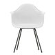 Vitra Eames Plastic Armchair RE DAX in 85 Cotton White RE / Basic Dark Powder Coated — packshot, detail