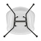Vitra Eames Plastic Armchair RE DAX in 85 Cotton White RE / Basic Dark Powder Coated — packshot, detail