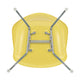 Vitra Eames Plastic Armchair RE DAX in 92 Citron RE / Chrome — packshot, detail