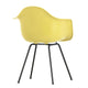 Vitra Eames Plastic Armchair RE DAX in 92 Citron RE / Basic Dark Powder Coated — packshot, detail