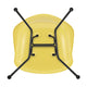 Vitra Eames Plastic Armchair RE DAX in 92 Citron RE / Basic Dark Powder Coated — packshot, detail