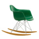 Vitra Eames Plastic Armchair RE RAR in 17 Emerald RE / Chrome / Golden Maple — packshot, detail