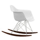 Vitra Eames Plastic Armchair RE RAR in 85 Cotton White RE / Chrome / Dark Maple — packshot, detail