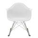 Vitra Eames Plastic Armchair RE RAR in 85 Cotton White RE / Chrome / Dark Maple — packshot, detail