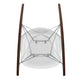 Vitra Eames Plastic Armchair RE RAR in 85 Cotton White RE / Chrome / Dark Maple — packshot, detail