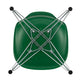 Vitra Eames Plastic Side Chair RE DSR in 17 Emerald RE / Chrome — packshot, detail
