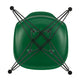 Vitra Eames Plastic Side Chair RE DSR in 17 Emerald RE / Basic Dark Powder Coated — packshot, detail