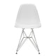 Vitra Eames Plastic Side Chair RE DSR in 85 Cotton White RE / Chrome — packshot, detail
