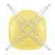 Vitra Eames Plastic Side Chair RE DSR in 92 Citron RE / White Powder Coated — packshot, detail
