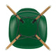 Vitra Eames Plastic Side Chair RE DSW in 17 Emerald RE / Honey-Toned Ash — packshot, detail