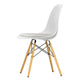 Vitra Eames Plastic Side Chair RE DSW Seat Upholstery in 85 Cotton White RE / Warm Grey Ivory Hopsak / Golden Maple — packshot